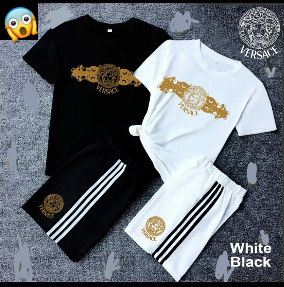 Versace Full Tracksuit Set for Men - Premium Quality T-Shirt & Shorts Combo